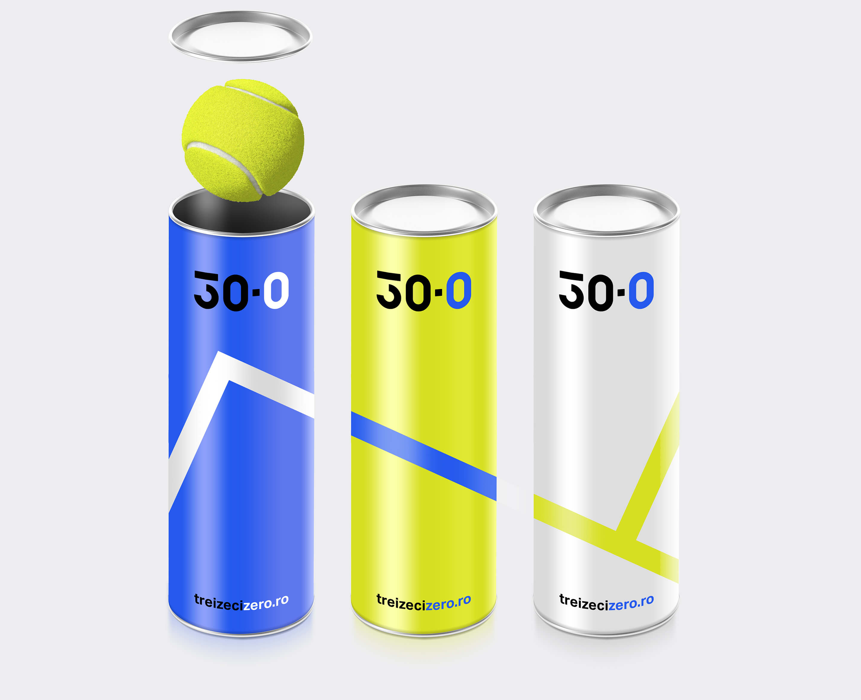 branded tennis ball cans